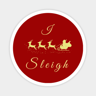 I Sleigh Magnet